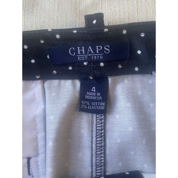 Chaps Womens Navy Blue Polka Dot Skirt Size 4 - Picture 9 of 11